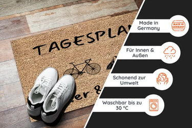 Tagesplan - Personalisierte Fußmatte mit Namen - Fußmatte für Paare
